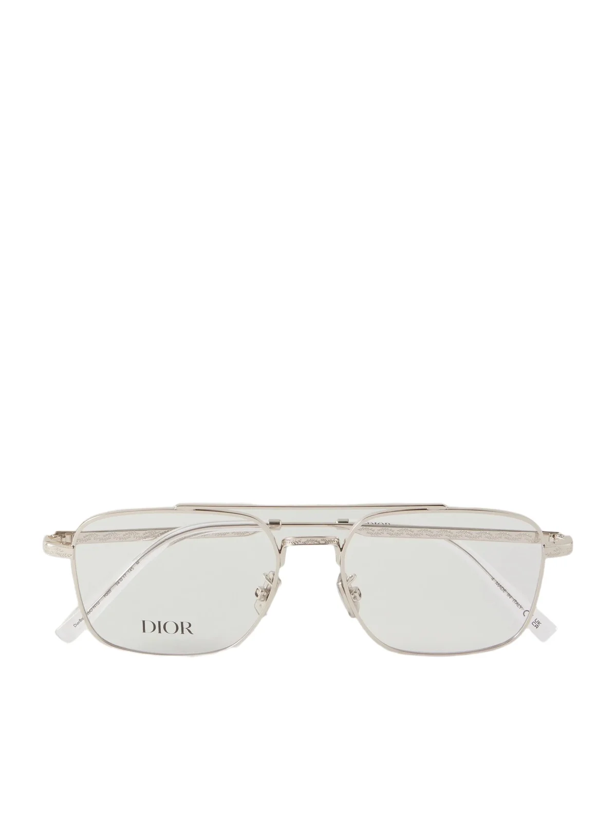 DIOR Eyewear DiorBotanicaO N1U Aviator-Style Silver-Tone Glasses - Men
