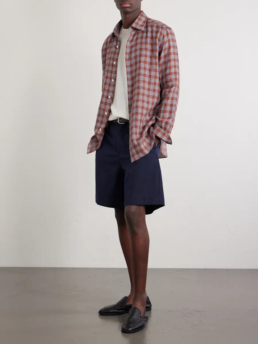 Slowear Checked Linen Shirt - Men | Thumbnail 2 Slowear Checked Linen Shirt - Men | Thumbnail 2