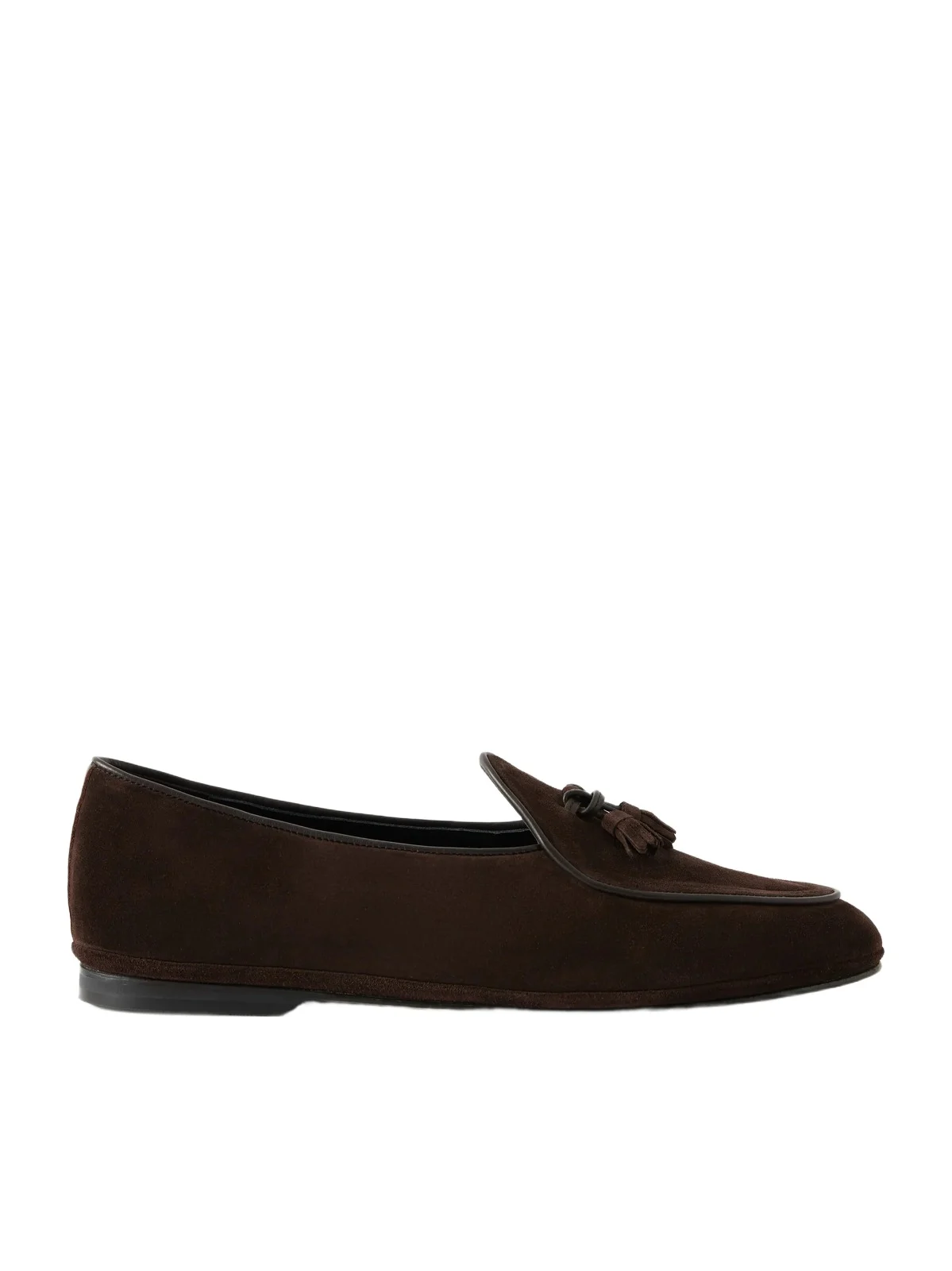 Rubinacci Marphy Tasselled Leather-Trimmed Suede Loafers - Men