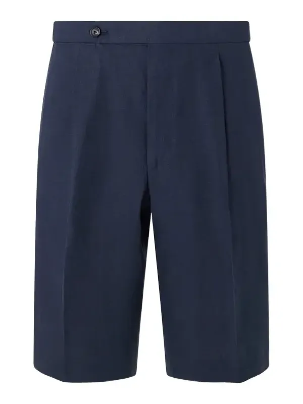 De Petrillo Straight-Leg Linen Shorts - Men
