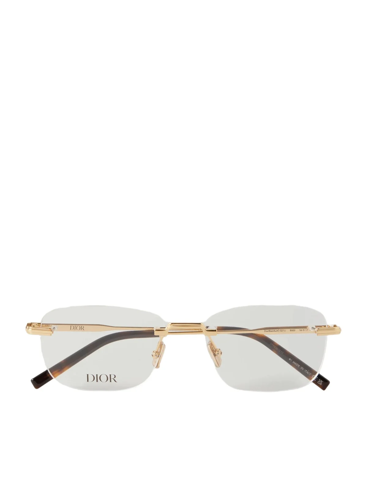 DIOR Eyewear DiorBlackSuitO S27U D-Frame Gold-Tone and Acetate Glasses - Men
