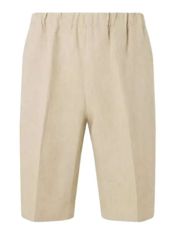 Straight-Leg Linen Bermuda Shorts - Men