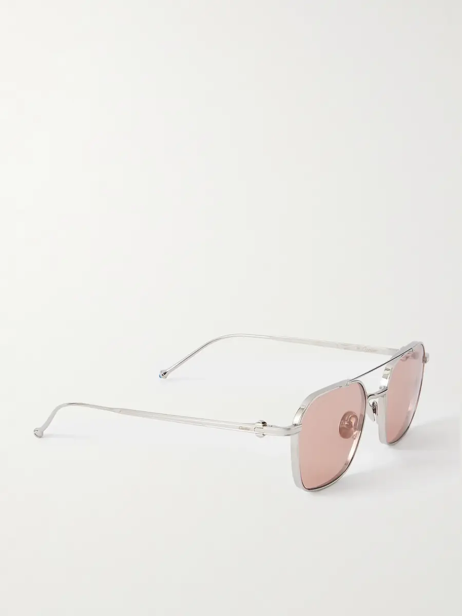 Cartier Eyewear Pasha Double-Bridge Aviator-Style Silver-Tone Titanium Sunglasses - Men | Thumbnail 4 Cartier Eyewear Pasha Double-Bridge Aviator-Style Silver-Tone Titanium Sunglasses - Men | Thumbnail 4