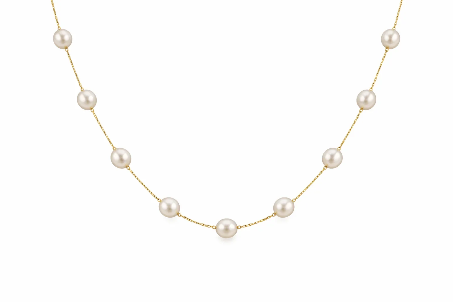 Pearls 14K Gold Necklace Pearls 14K Gold Necklace
