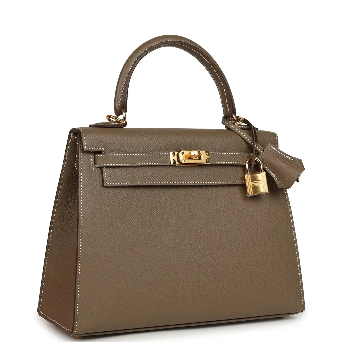 HERMÈS Hermes Kelly Sellier 25 Etoupe Epsom Gold Hardware | Thumbnail 2 HERMÈS Hermes Kelly Sellier 25 Etoupe Epsom Gold Hardware | Thumbnail 2
