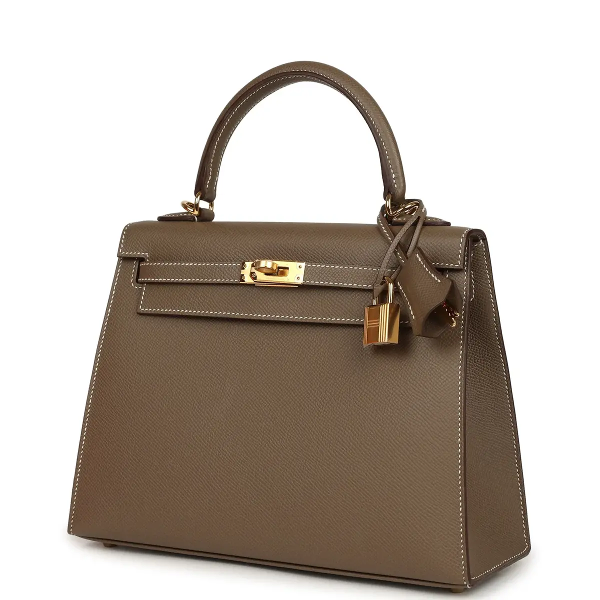 HERMÈS Hermes Kelly Sellier 25 Etoupe Epsom Gold Hardware | Thumbnail 5 HERMÈS Hermes Kelly Sellier 25 Etoupe Epsom Gold Hardware | Thumbnail 5