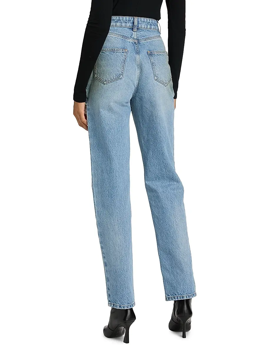 AREA Women's Crystal Fray Slit Jeans | Thumbnail 5 AREA Women's Crystal Fray Slit Jeans | Thumbnail 5