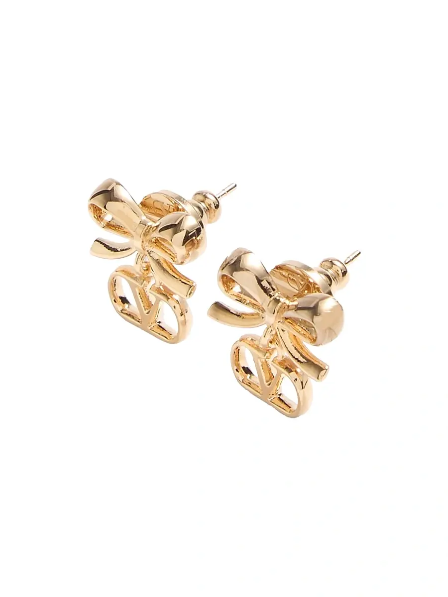 Valentino Garavani Women's VLogo Signature Metal Earrings - Gold | Thumbnail 3 Valentino Garavani Women's VLogo Signature Metal Earrings - Gold | Thumbnail 3