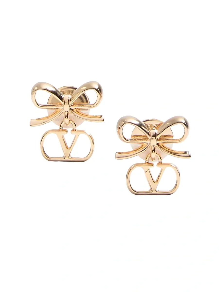 Valentino Garavani Women's VLogo Signature Metal Earrings - Gold | Image 1 Valentino Garavani Women's VLogo Signature Metal Earrings - Gold | Image 1