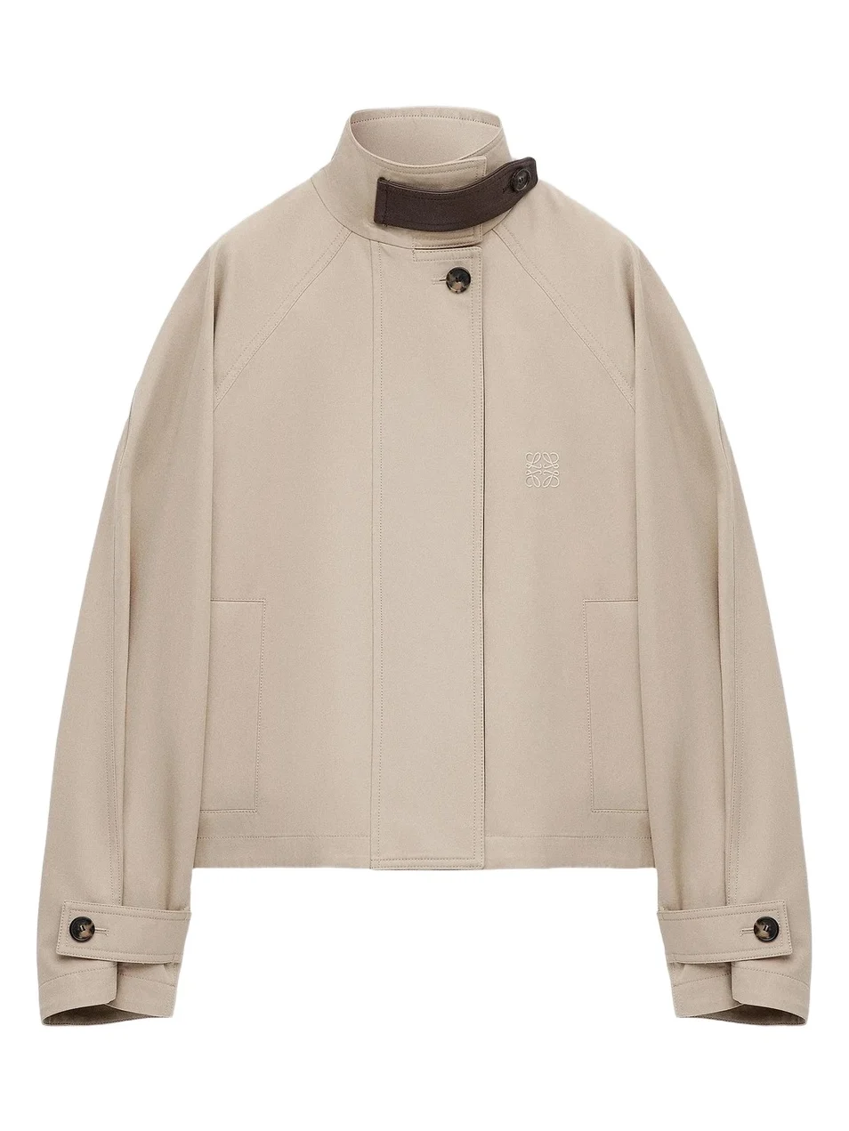 Loewe Women's Raglan-Sleeve Cotton-Blend Short Parka