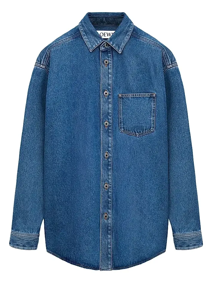 Men's Anagram Denim Overshirt