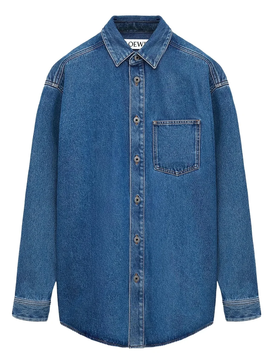 Loewe Men's Anagram Denim Overshirt