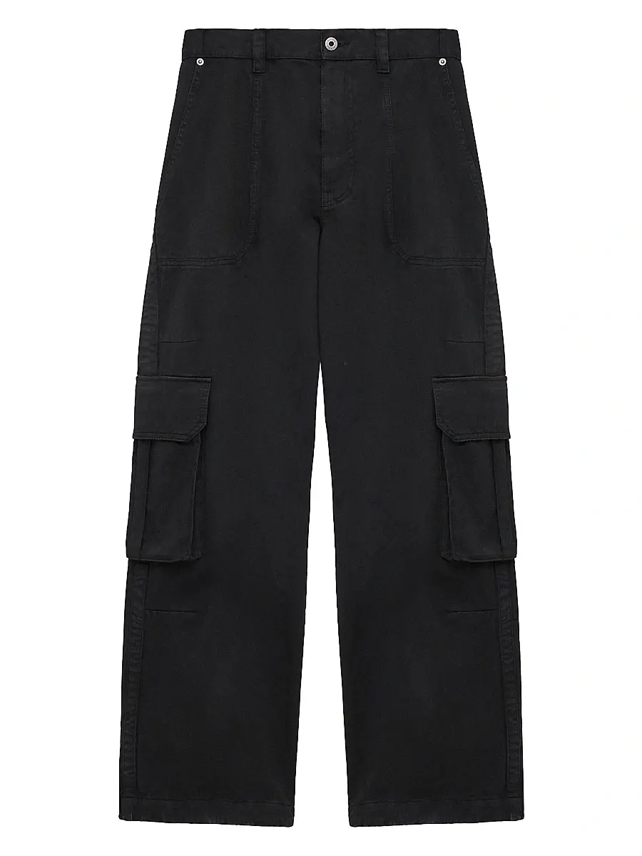 LOEWE Men's Cotton Cargo Trousers - Black | Image 1 LOEWE Men's Cotton Cargo Trousers - Black | Image 1