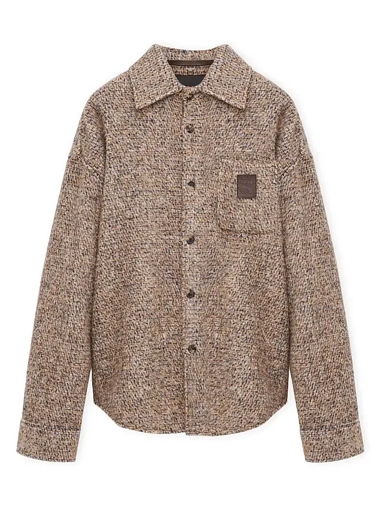 Loewe Men's Knitted Button-Front Overshirt