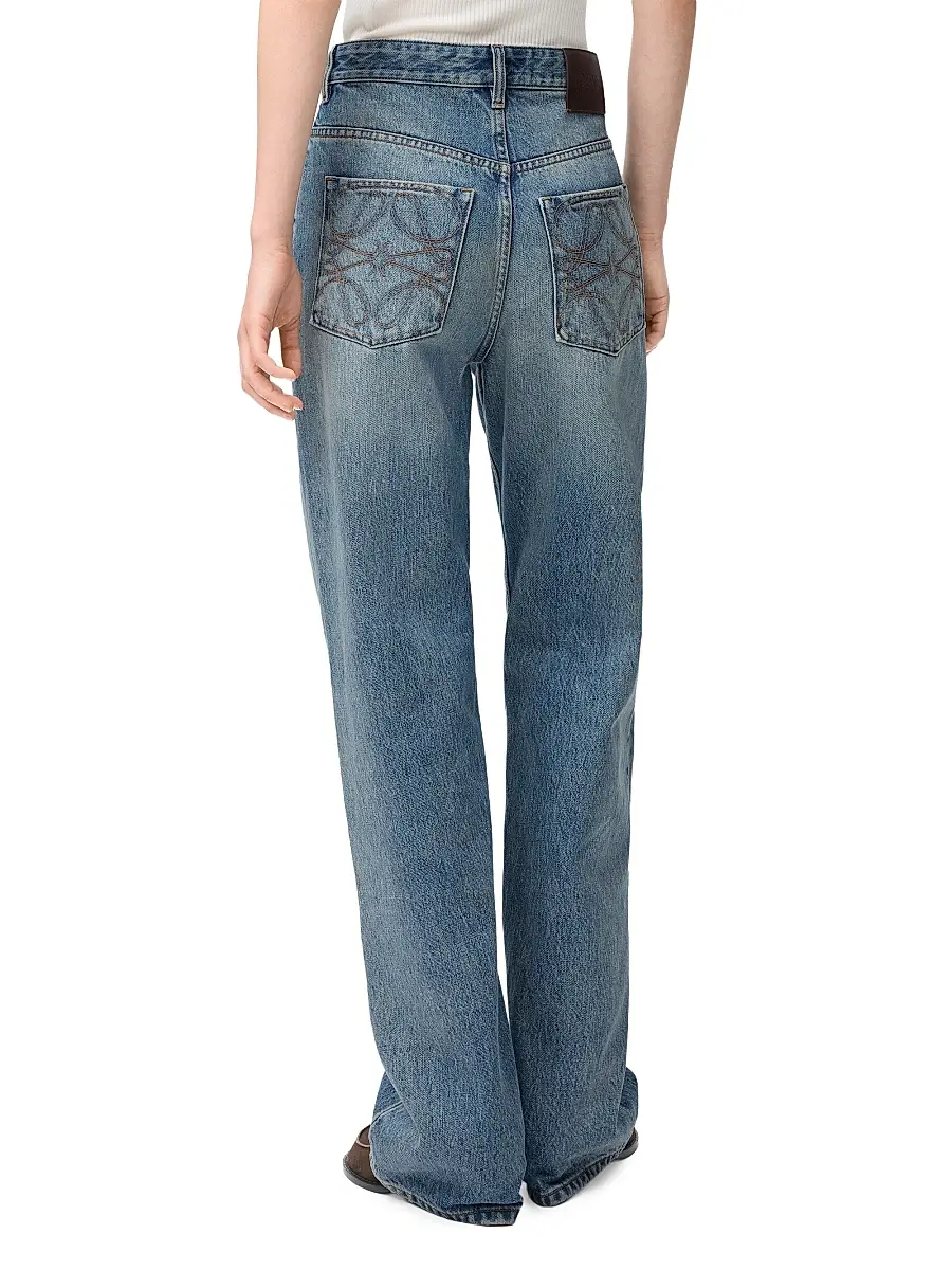 Loewe Women's ?Anagram Wide-Leg Jeans | Thumbnail 4 Loewe Women's ?Anagram Wide-Leg Jeans | Thumbnail 4