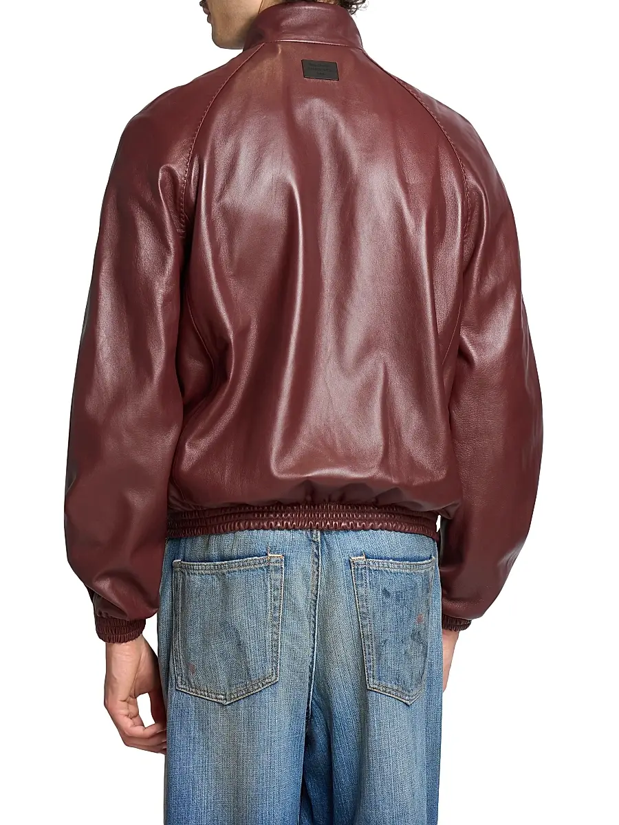 Acne Studios Men's Lokot Leather Bomber Jacket | Thumbnail 5