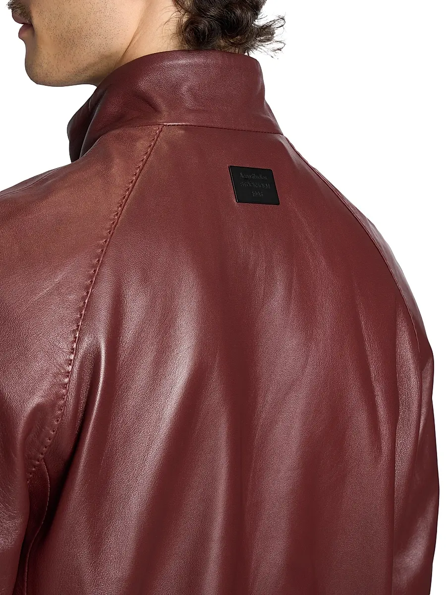 Acne Studios Men's Lokot Leather Bomber Jacket | Thumbnail 6