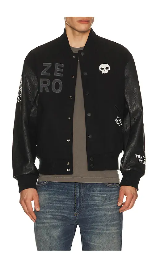 Pleasures x Zero Skateboards Varsity Jacket | Thumbnail 2 Pleasures x Zero Skateboards Varsity Jacket | Thumbnail 2