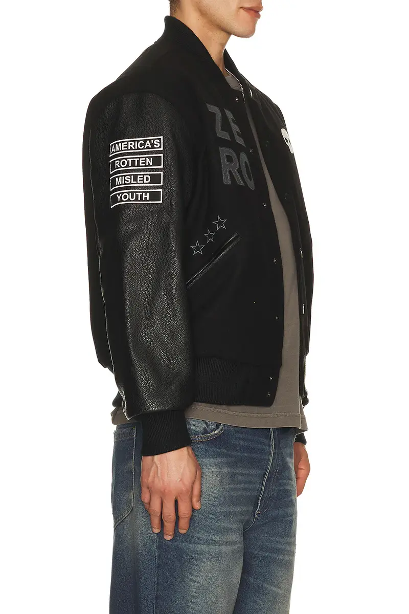 Pleasures x Zero Skateboards Varsity Jacket | Thumbnail 5 Pleasures x Zero Skateboards Varsity Jacket | Thumbnail 5
