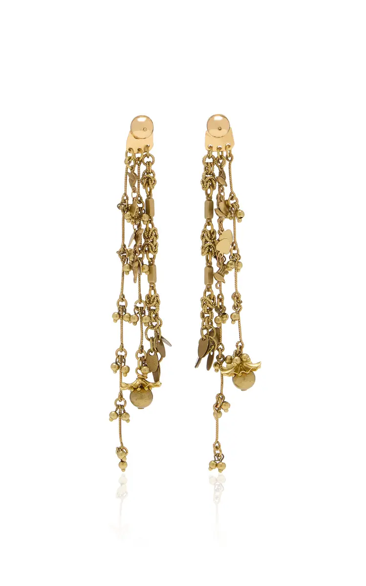 Dries Van Noten Aged Brass Earrings