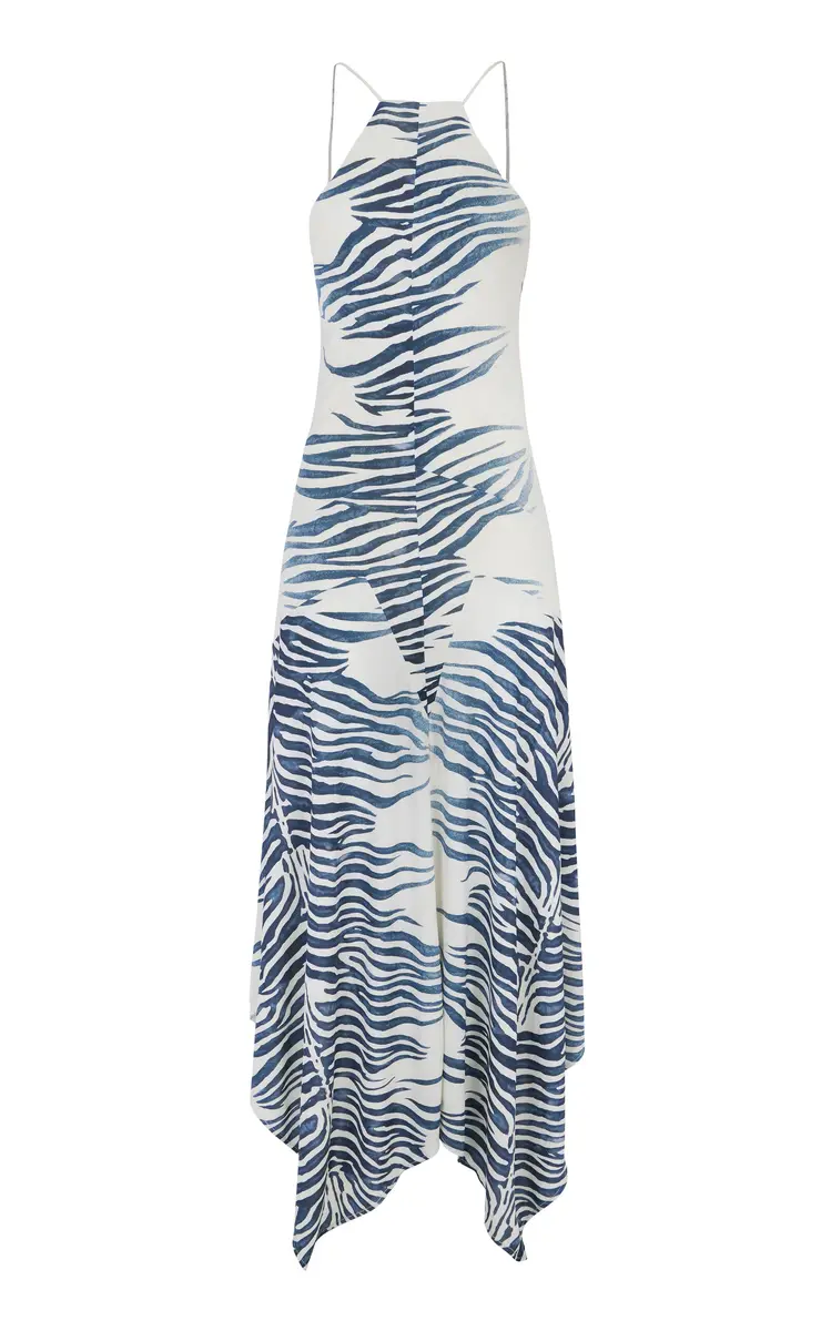 De La Vali Artemis Zebra Jersey Midi Dress | Image 1 De La Vali Artemis Zebra Jersey Midi Dress | Image 1