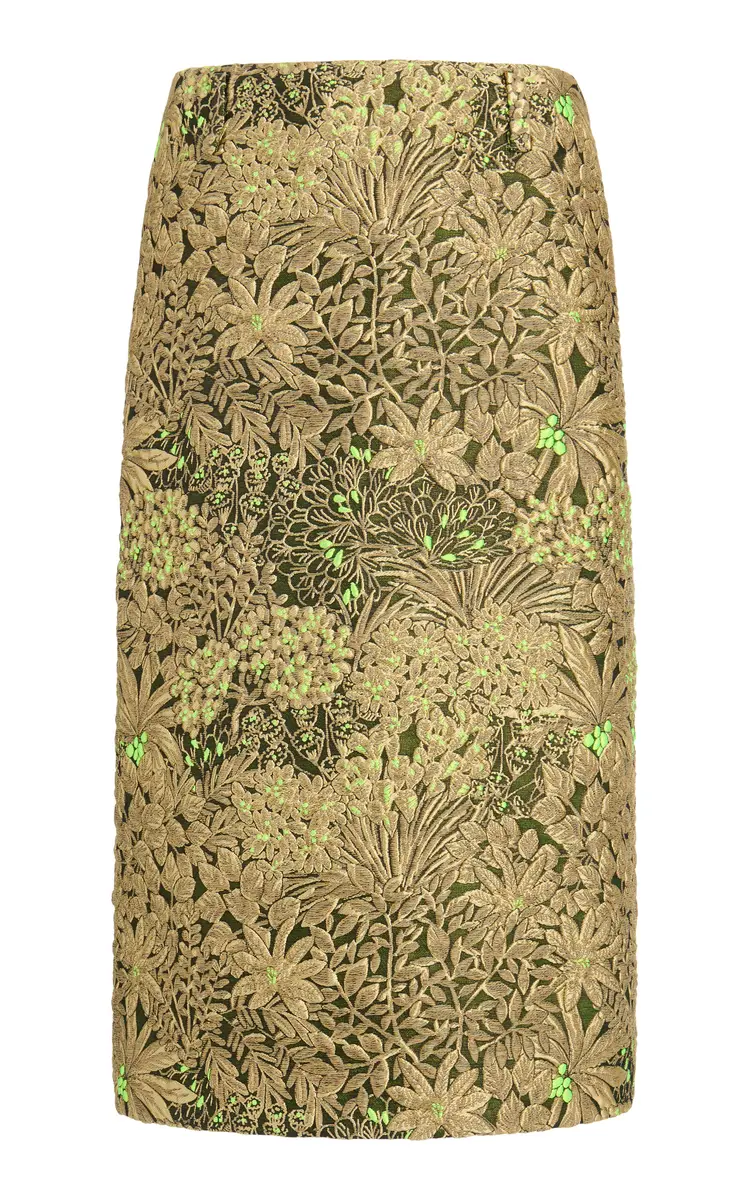 Dries Van Noten Sentista Clean-Cut Midi Skirt