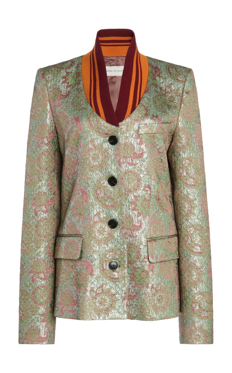 Dries Van Noten Britt Conrast Collar Jacket