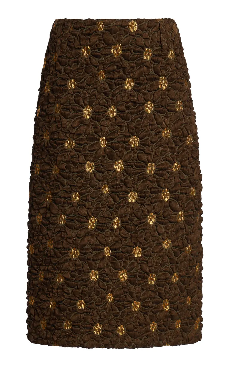 Dries Van Noten Sentista Clean-Cut Midi Skirt