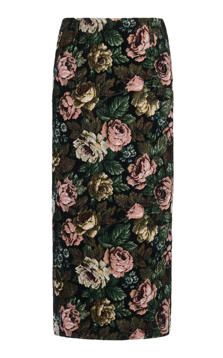 Dries Van Noten Sentista Clean-Cut Midi Skirt