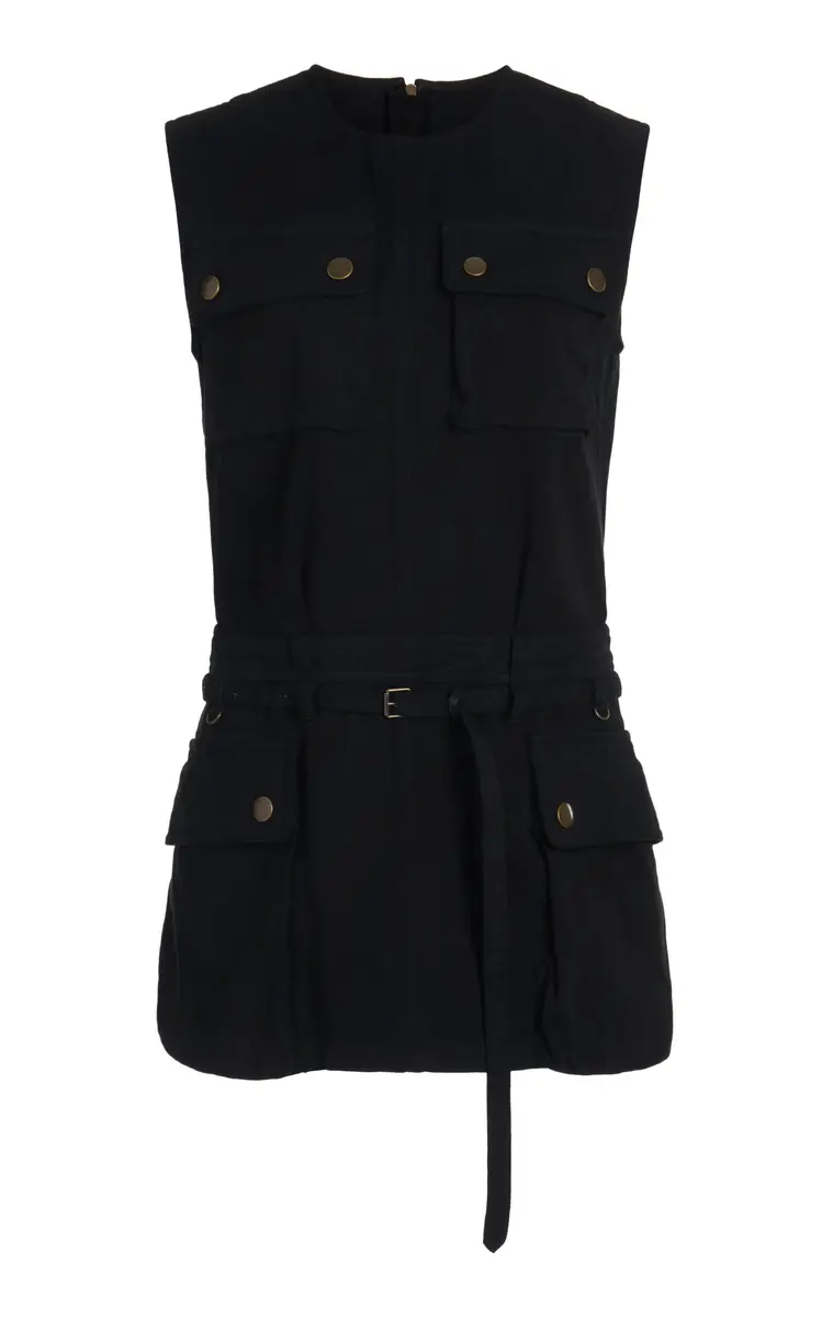 Dries Van Noten Cesda Belted Cotton Top