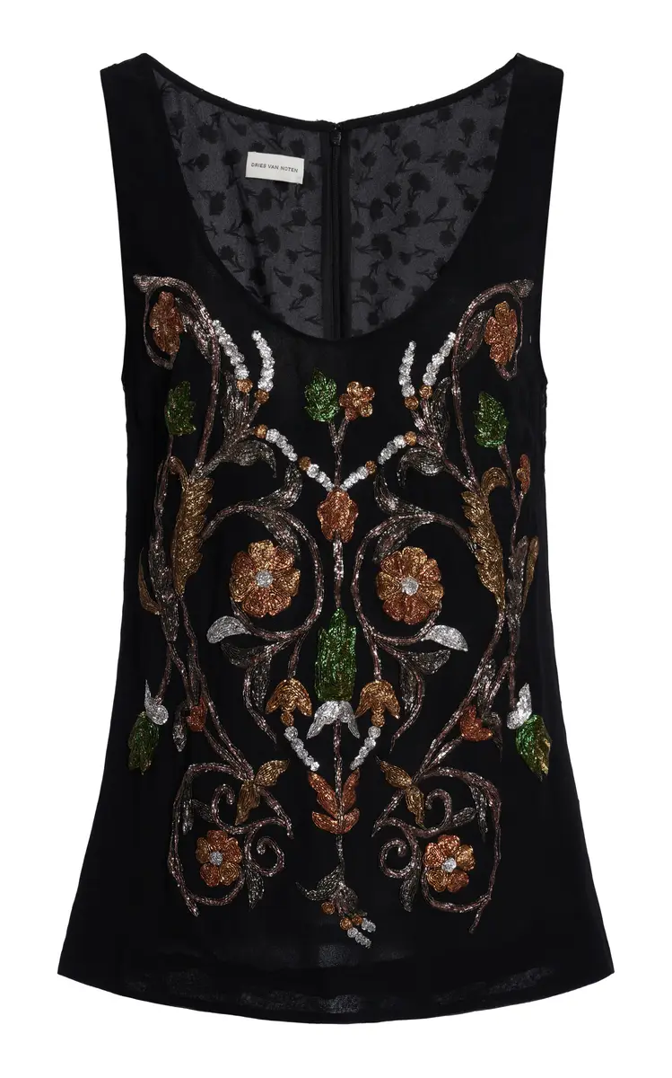 Dries Van Noten Croppy Embellished Top