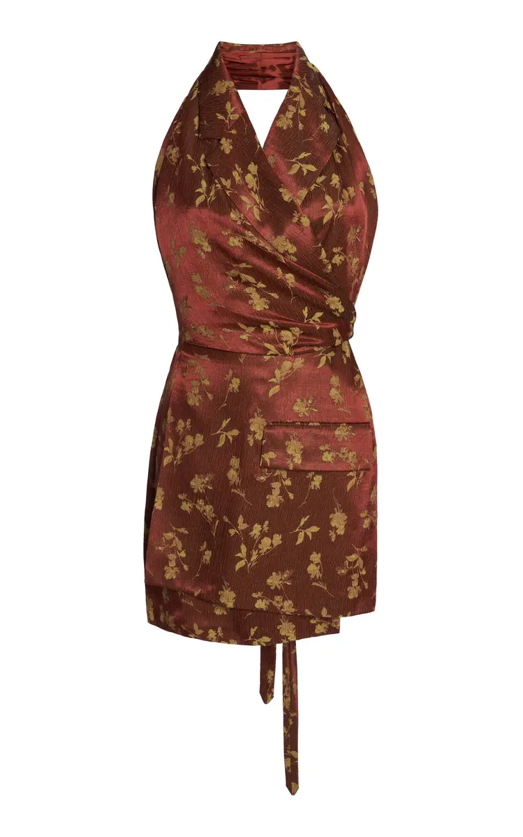 Dries Van Noten Geline Draped Satin Vest
