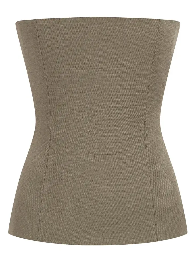 Alex Perry Longline Corset Wool Top