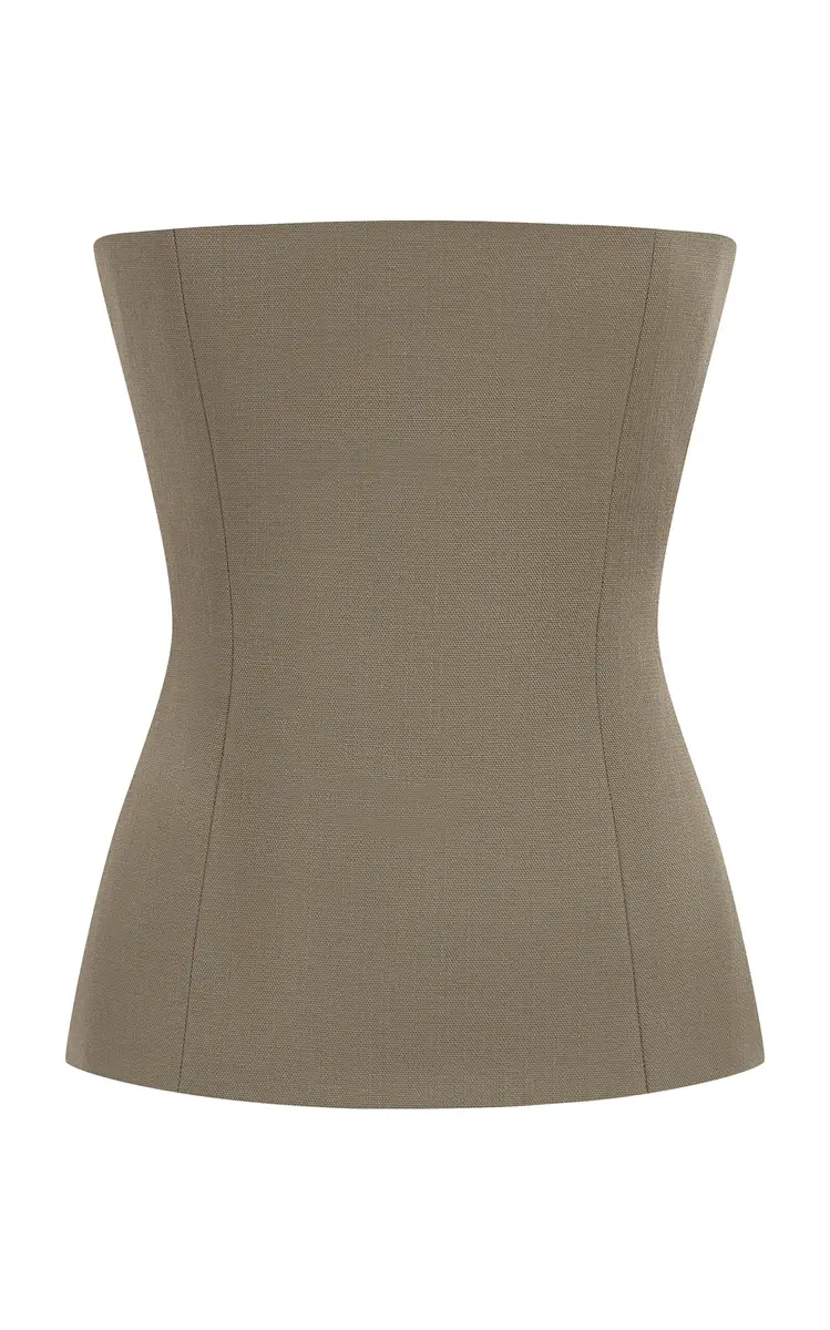 Alex Perry Longline Corset Wool Top