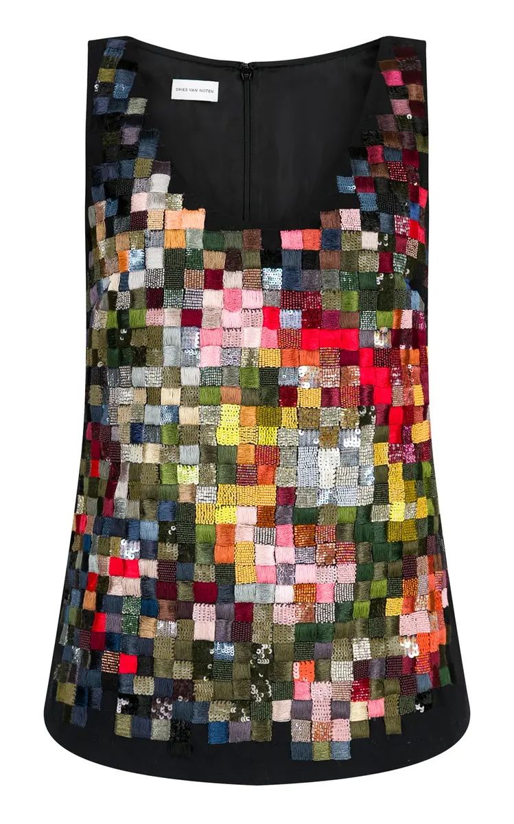 Dries Van Noten Croppy Embellished Top