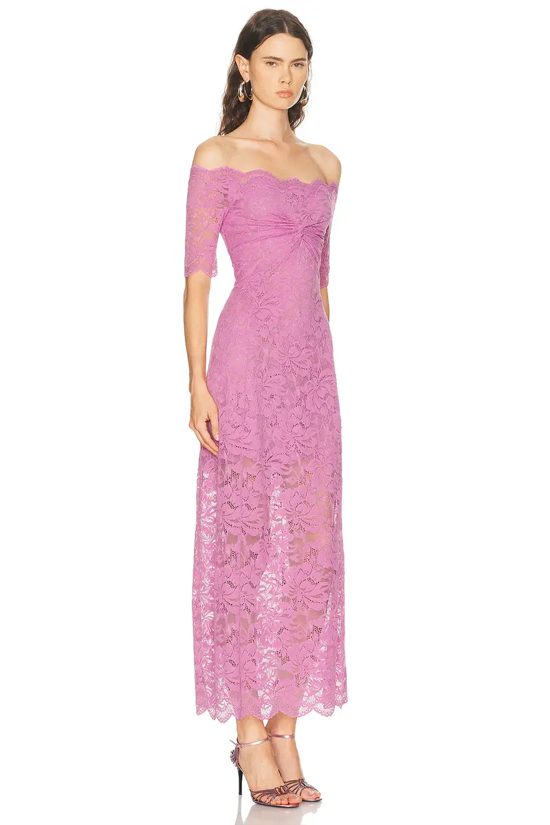 Rabanne Off The Shoulder Lace Maxi Dress | Thumbnail 2 Rabanne Off The Shoulder Lace Maxi Dress | Thumbnail 2