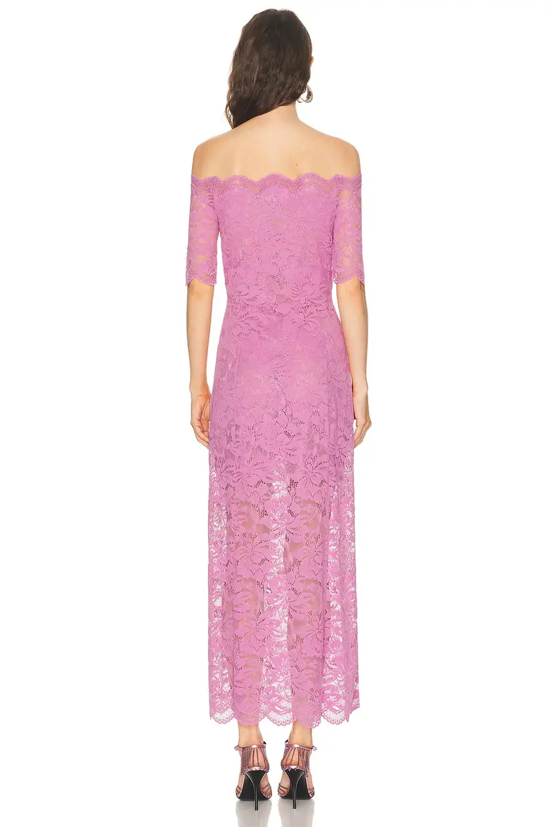 Rabanne Off The Shoulder Lace Maxi Dress | Thumbnail 3 Rabanne Off The Shoulder Lace Maxi Dress | Thumbnail 3