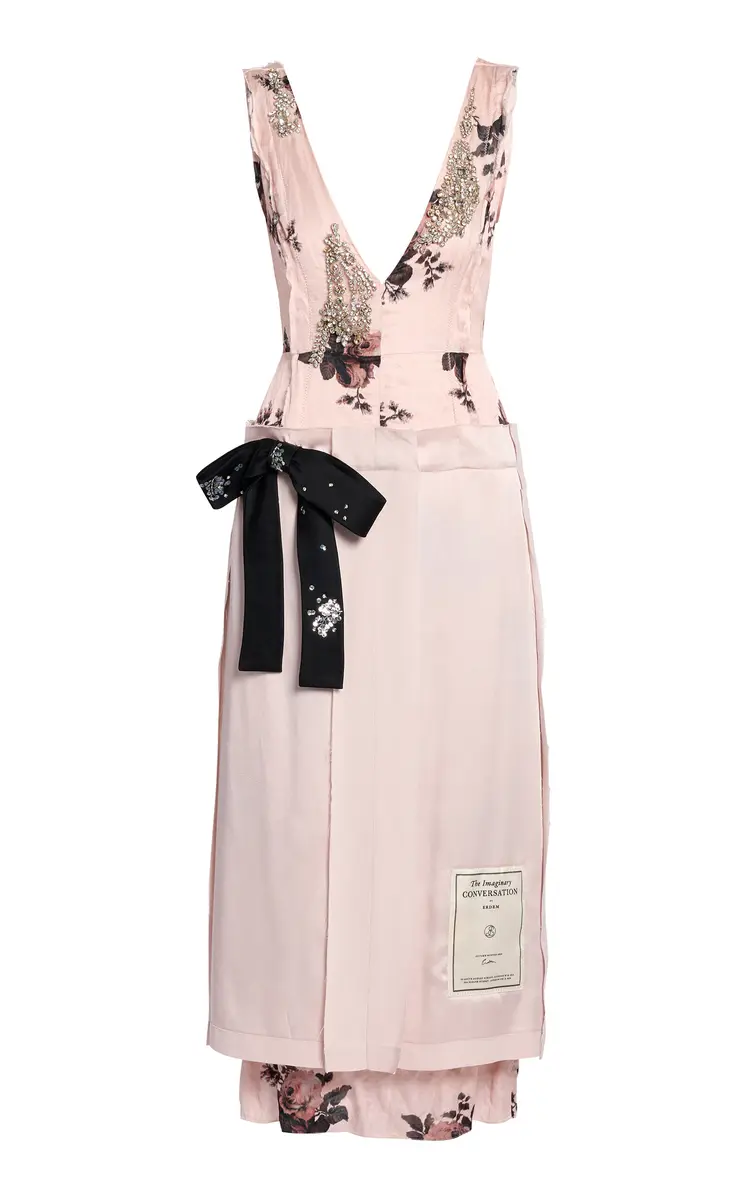Embellished Satin Midi Dress Embellished Satin Midi Dress