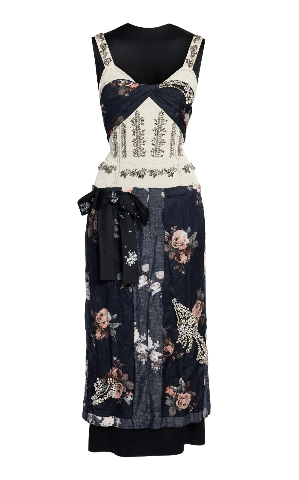 Embroidered Satin Midi Dress Embroidered Satin Midi Dress