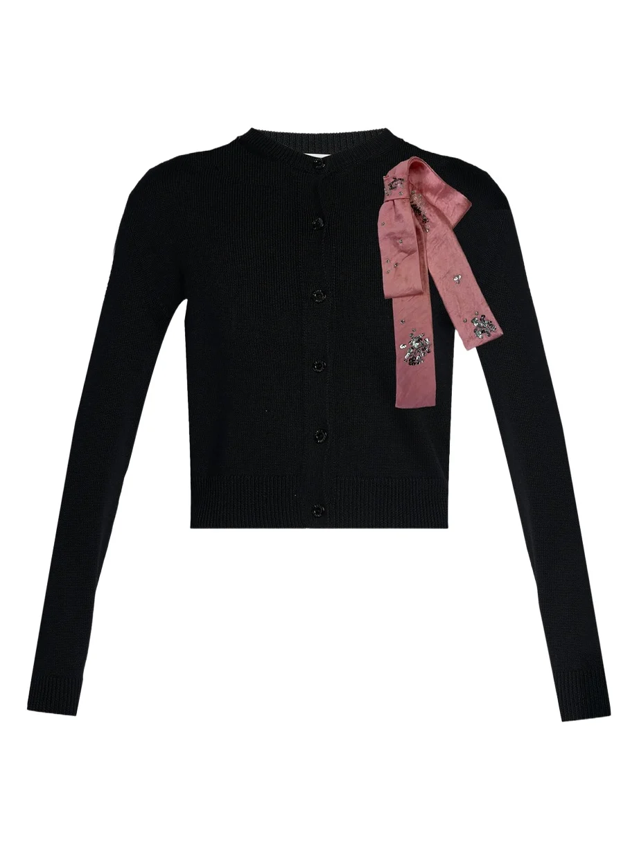 Embellished Merino Wool Cardigan Embellished Merino Wool Cardigan