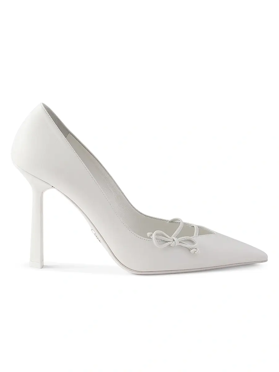Women's Leather Pumps - White