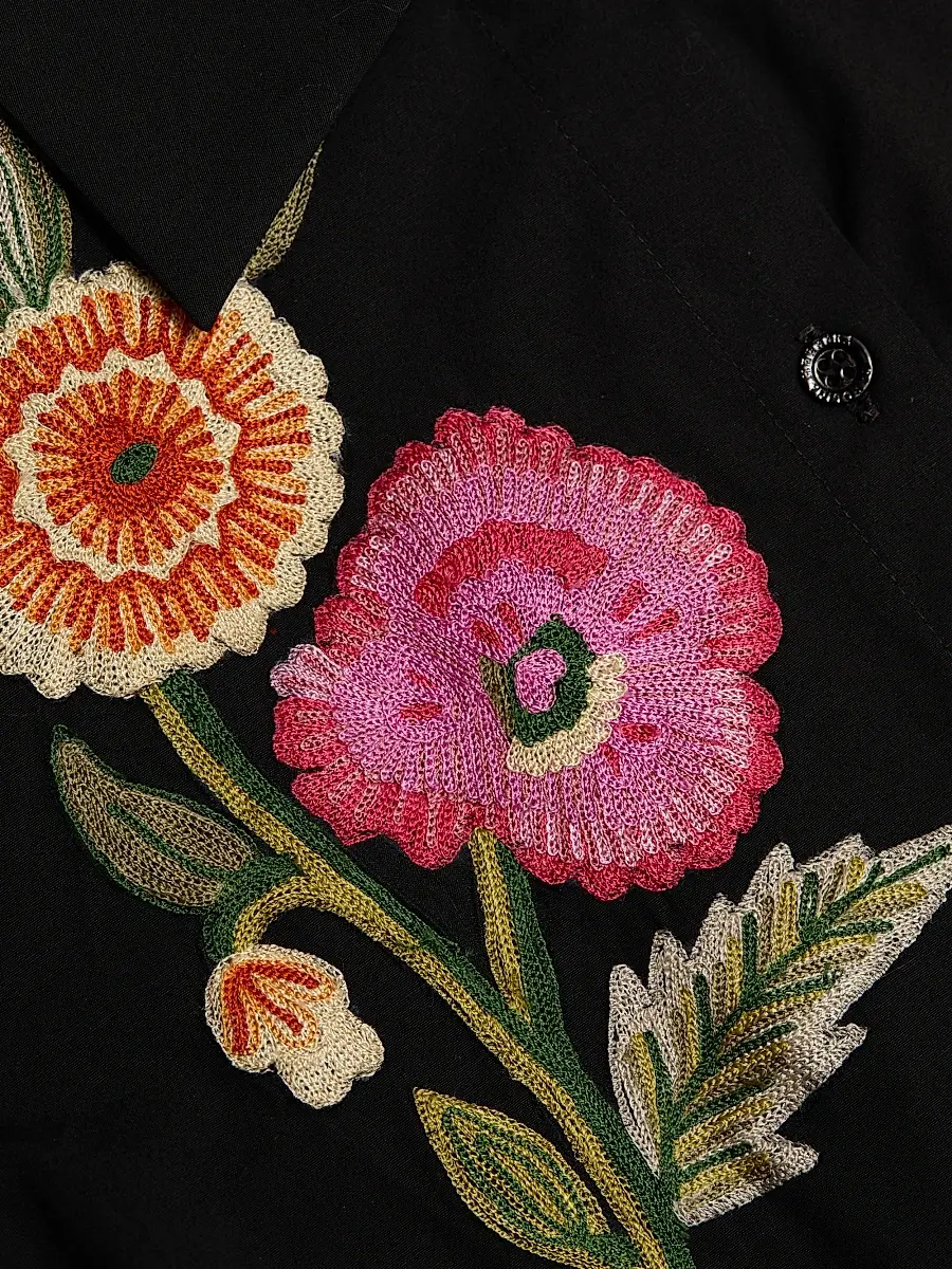 Carolina Herrera Women's Floral Embroidered Cotton-Blend Shirtdress | Thumbnail 7