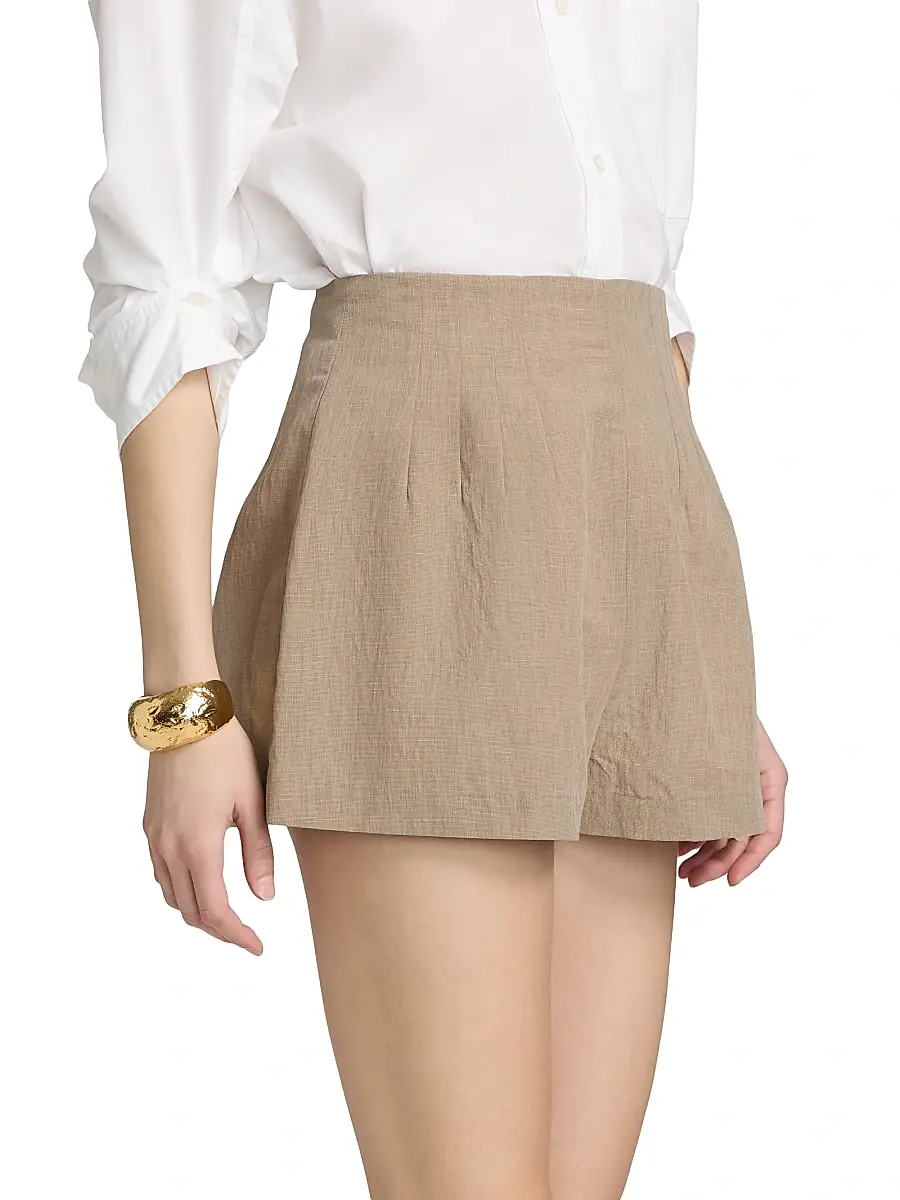 Staud Women's Magpie Woven Shorts | Thumbnail 4 Staud Women's Magpie Woven Shorts | Thumbnail 4