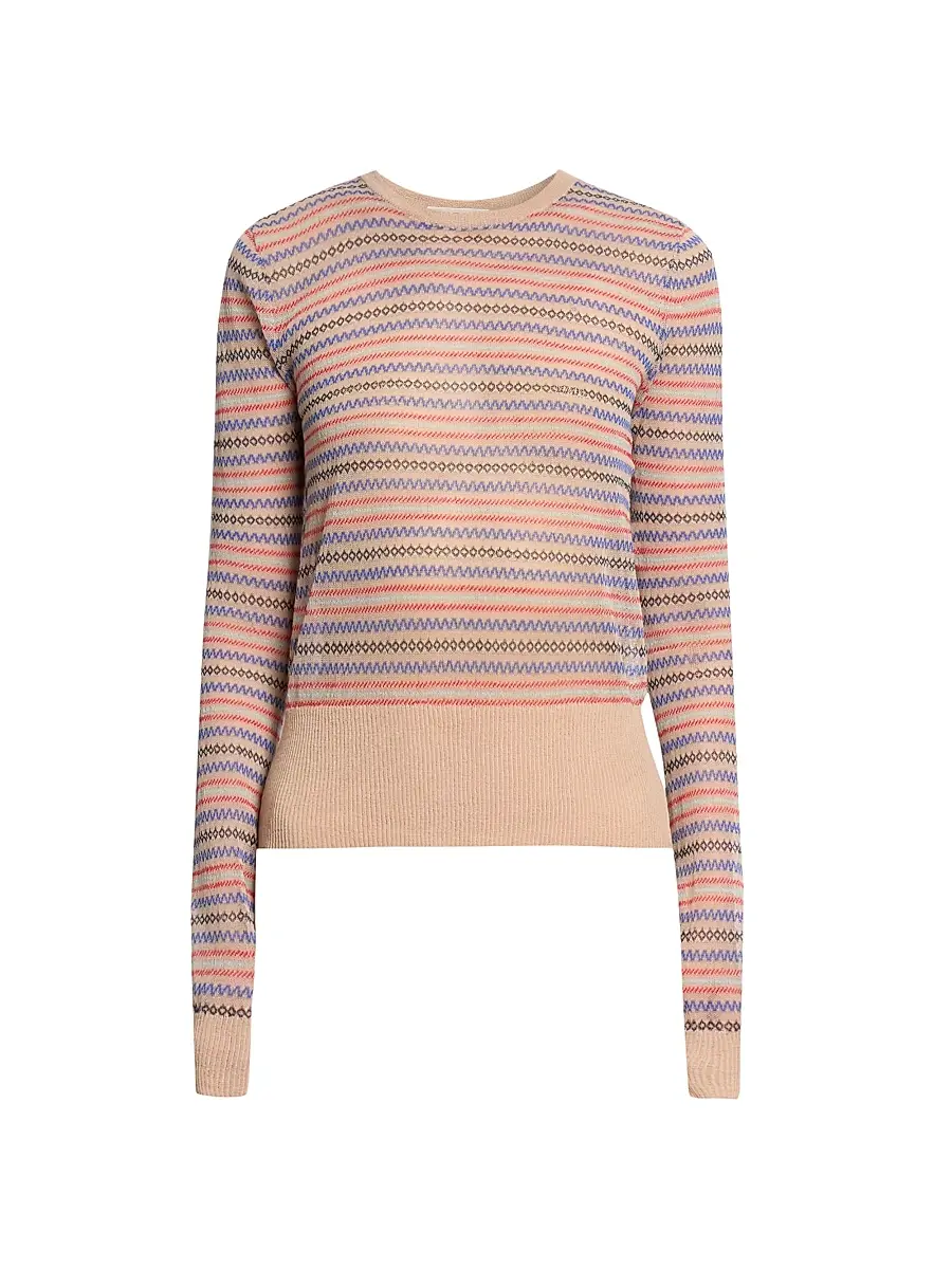 Women's Fair-Isle-Inspired Cotton-Blend Top