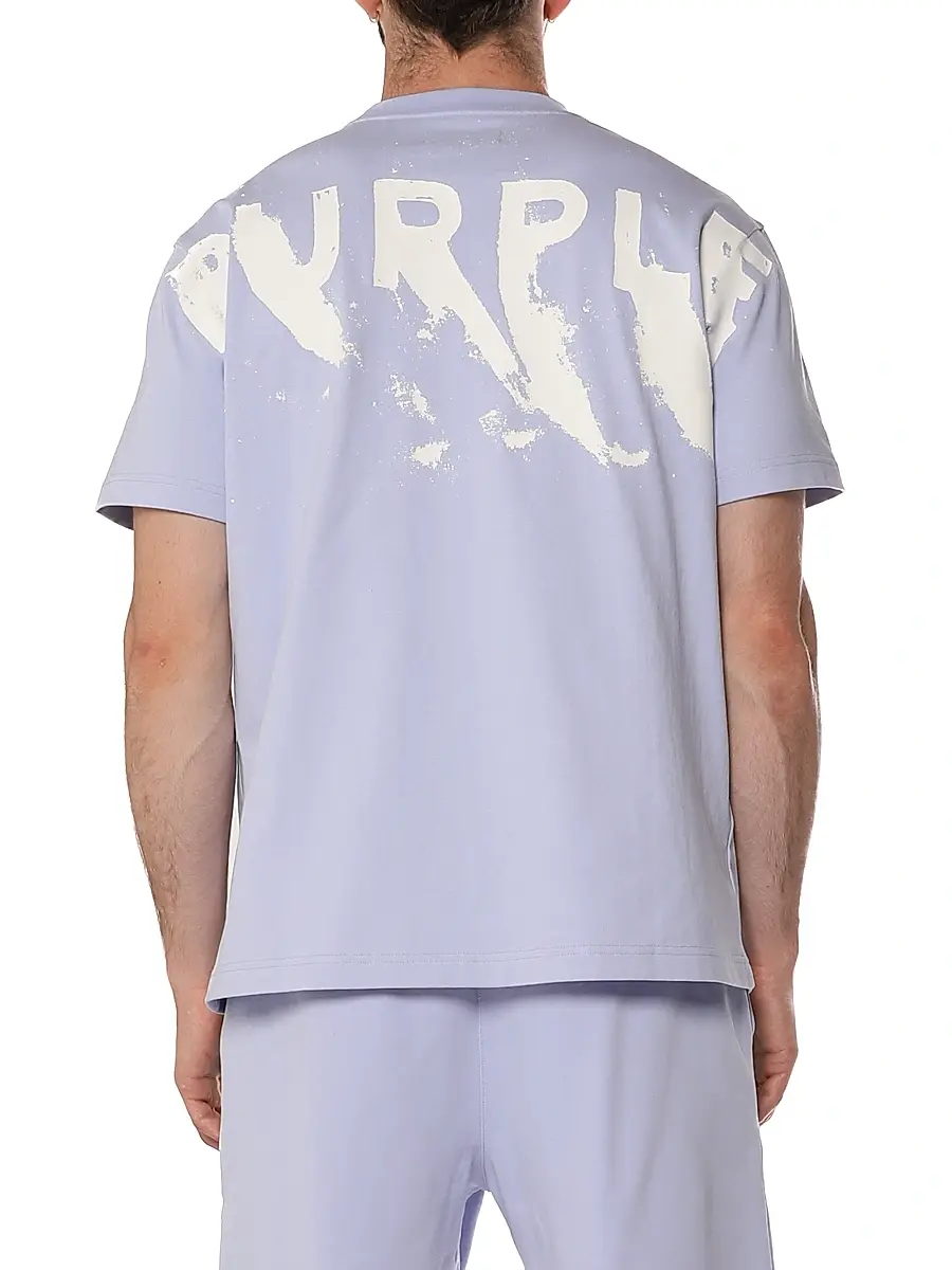 Purple Brand Men's Logo Jersey Crewneck T-Shirt - Purple | Thumbnail 2 Purple Brand Men's Logo Jersey Crewneck T-Shirt - Purple | Thumbnail 2