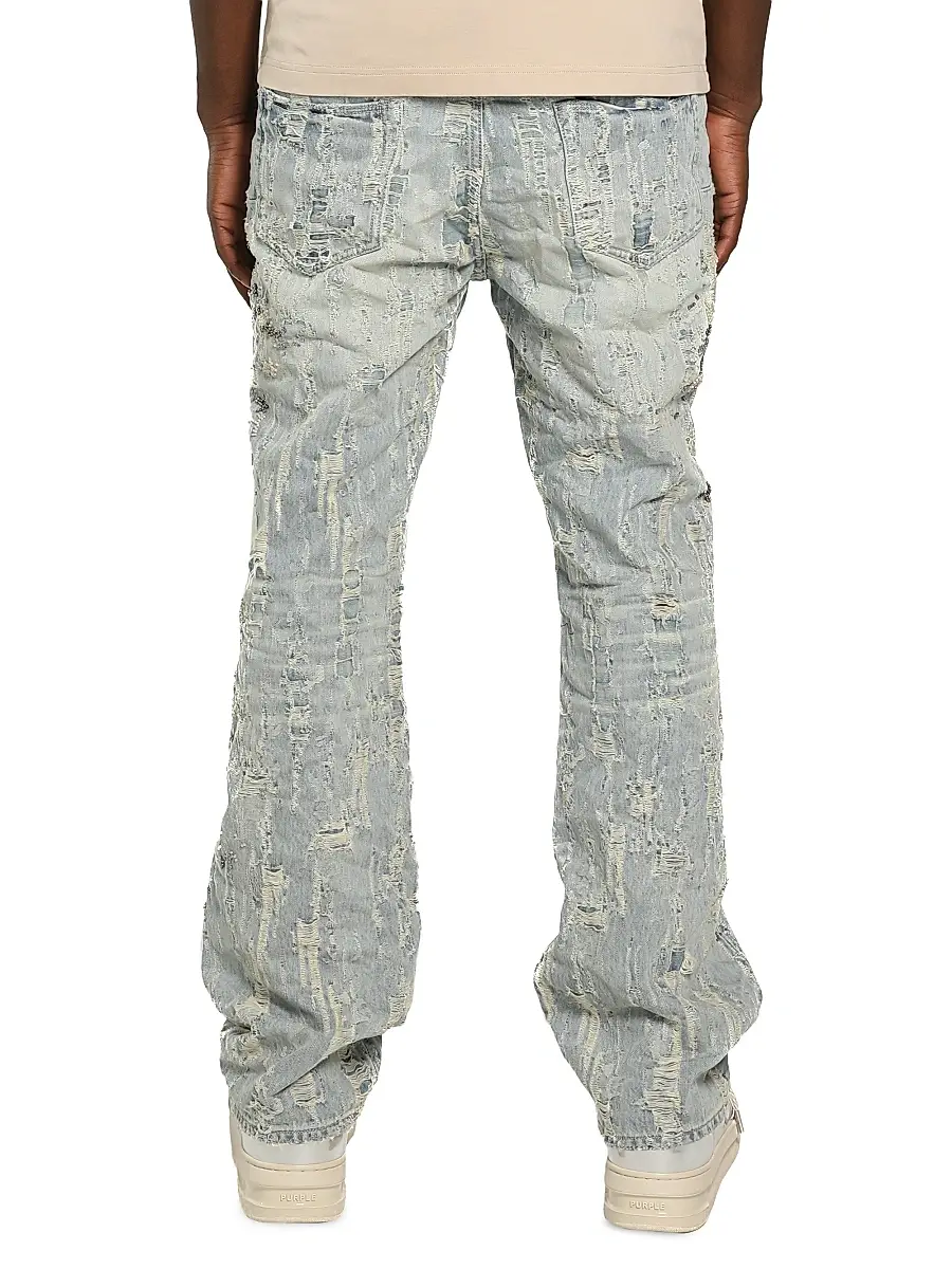 Purple Brand Men's D-Bead Destroy Splatter Distressed Jeans | Thumbnail 2 Purple Brand Men's D-Bead Destroy Splatter Distressed Jeans | Thumbnail 2
