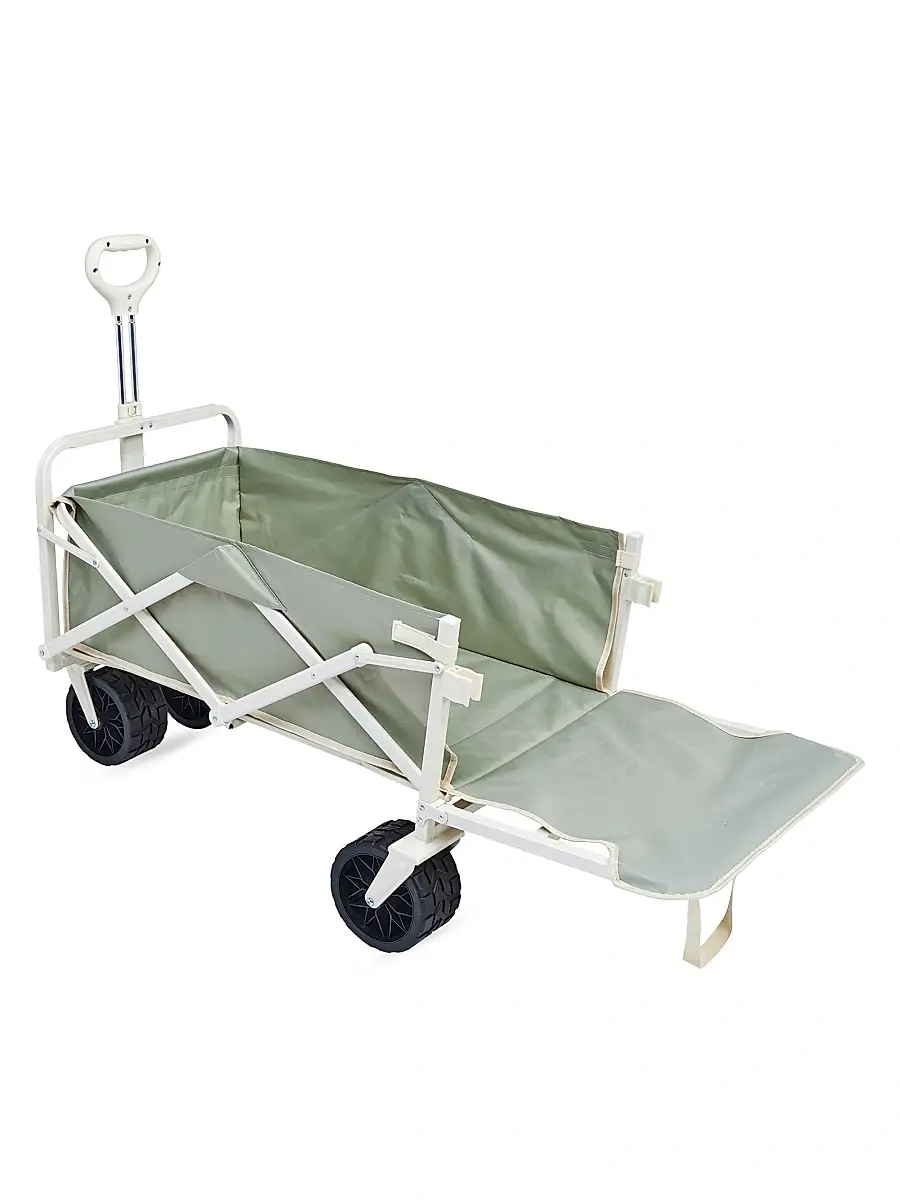 Sunnylife Seagrass Beach Cart - Seagrass Sage | Image 1 Sunnylife Seagrass Beach Cart - Seagrass Sage | Image 1
