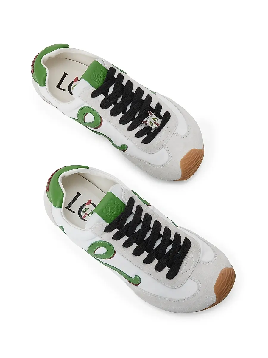 Loewe Women's x Louis Wain Ballet Runner 2.0 Low-Top Leather Sneakers | Thumbnail 3 Loewe Women's x Louis Wain Ballet Runner 2.0 Low-Top Leather Sneakers | Thumbnail 3