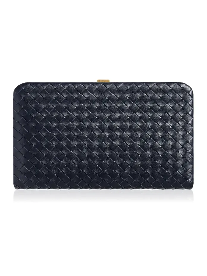 Mezzanotte Intrecciato Leather Clutch Mezzanotte Intrecciato Leather Clutch