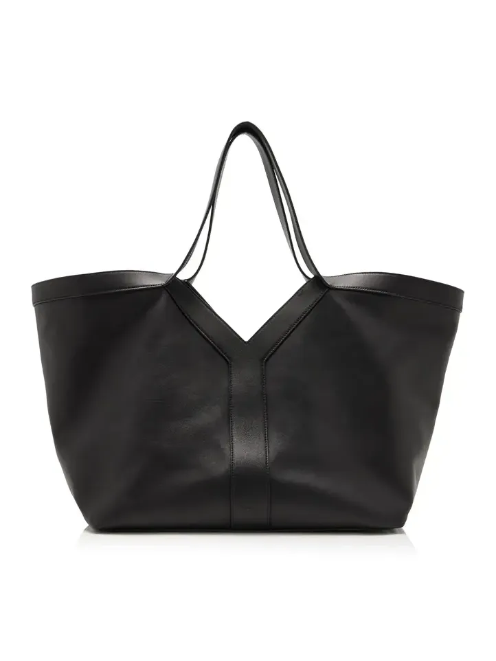Y Large Leather Tote Bag